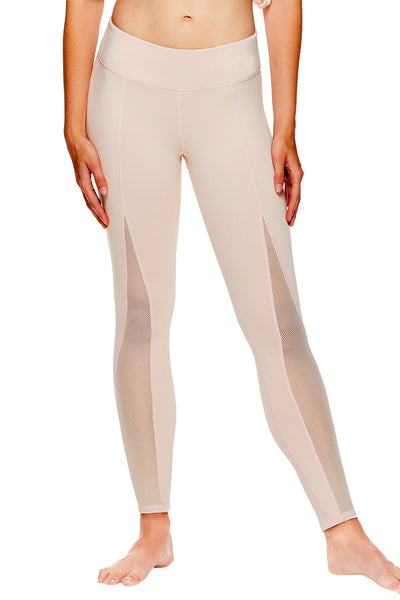 GAIAM x Jessica Biel Peach-Whip Madison Mesh-Detail High-Rise Legging