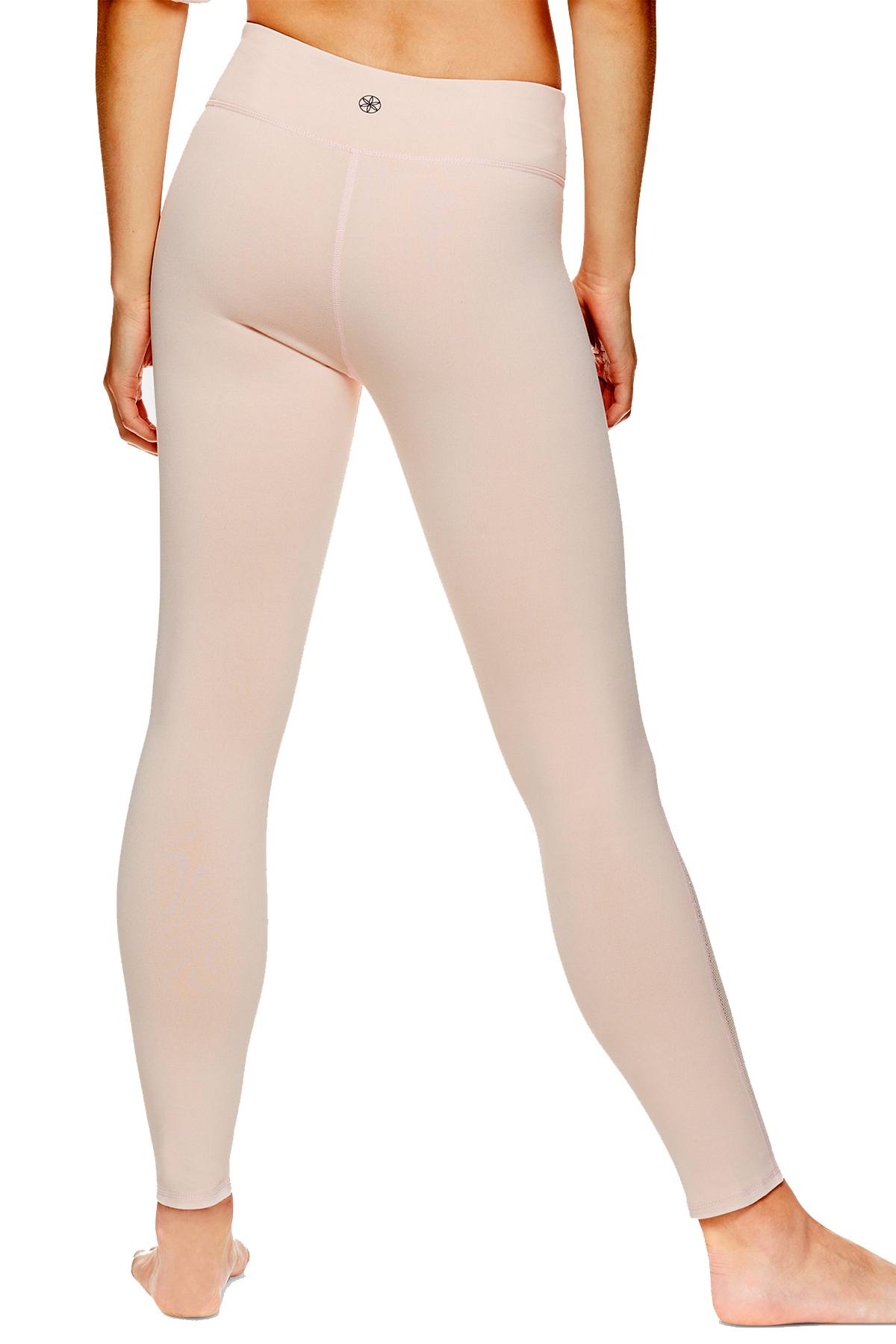 GAIAM x Jessica Biel Peach-Whip Madison Mesh-Detail High-Rise Legging