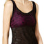 GO by Gossip Black/Pink Sporty Splice Layered Crochet Tankini Top