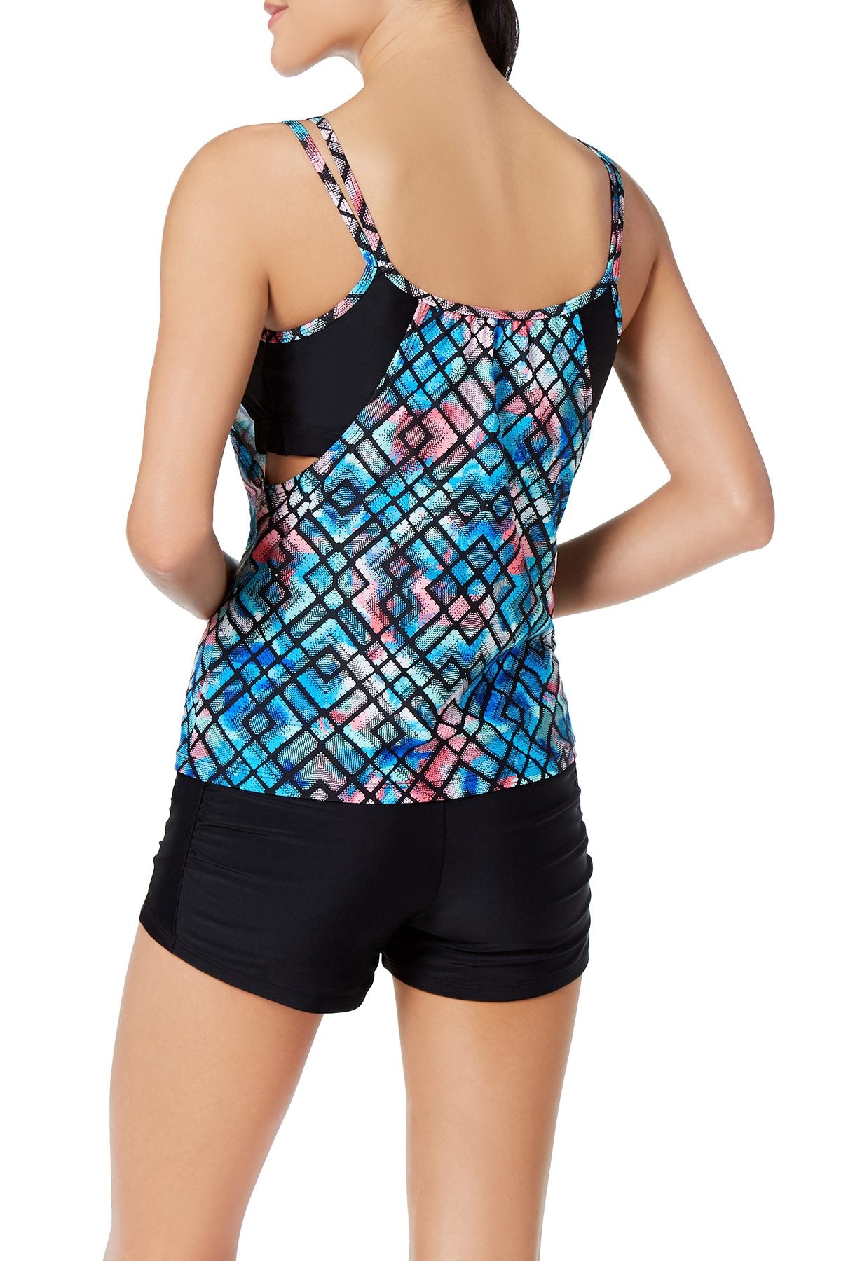 GO by Gossip Black Ruched Swim Boyshort
