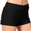 GO by Gossip Black Ruched Swim Boyshort
