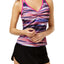 GO by Gossip Pink/Multi 'Speed Racer' Sport Mesh Racerback Tankini Top