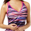 GO by Gossip Pink/Multi 'Speed Racer' Sport Mesh Racerback Tankini Top