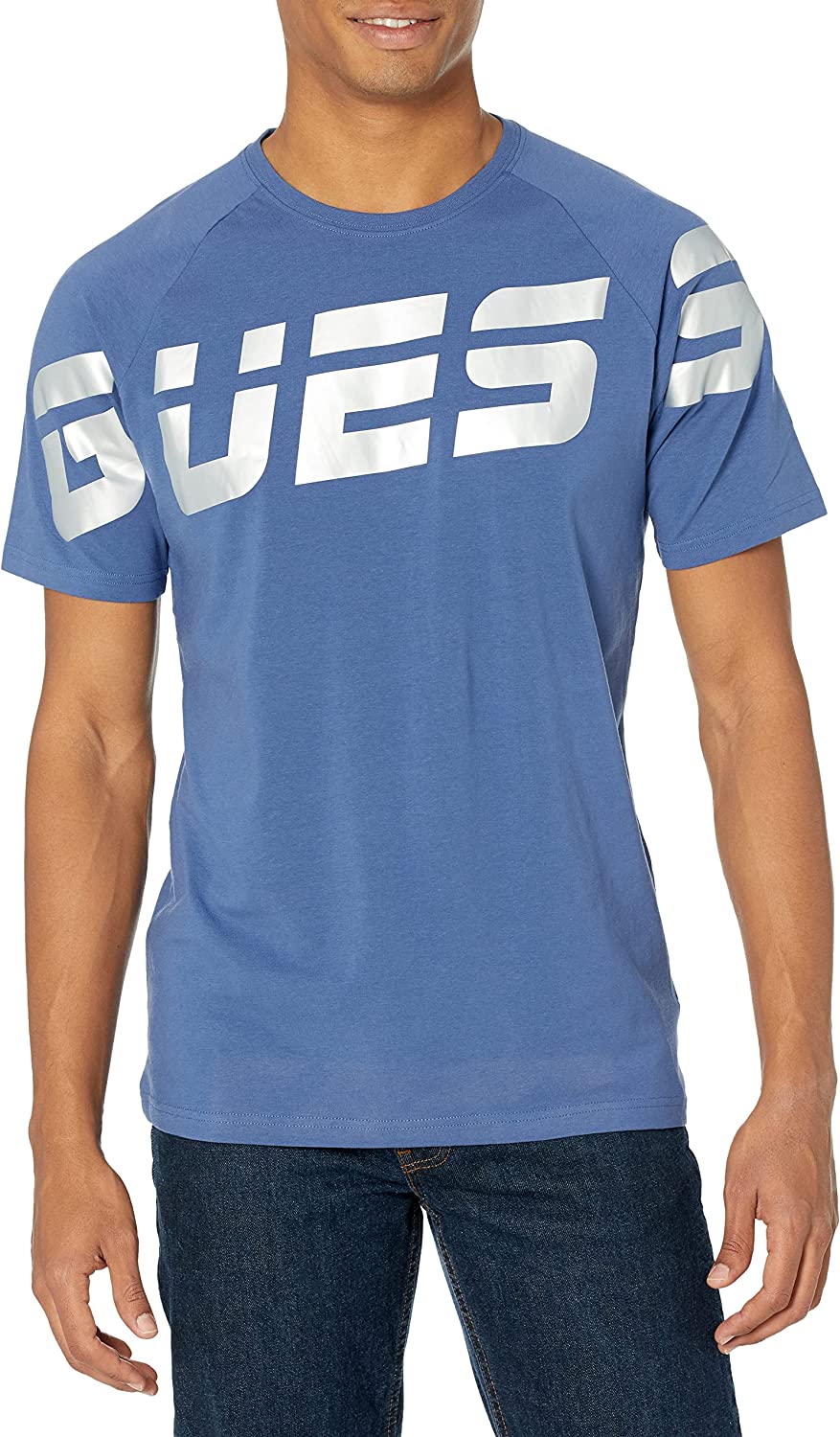 GUESS Men's Active Short Sleeve Eco Arden Logo Tee