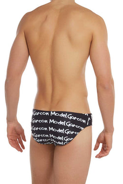 Garcon Model Black Graffiti Swim Brief thumbnail 3