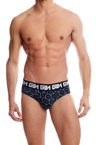 Garcon Model Blue Radiant Brief
