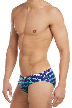 Garcon Model Navy Graffiti Swim Brief thumbnail 2