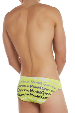 Garcon Model Yellow Graffiti Swim Brief thumbnail 3