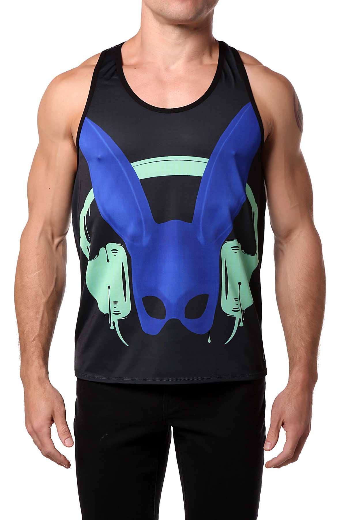Gian Gianni Blue Rabbit Tank Top