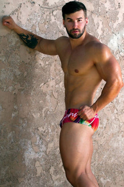 Gian Gianni Rainbow Red Swim Brief thumbnail 3