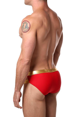 Gian Gianni Red Crossover Swim Brief thumbnail 2