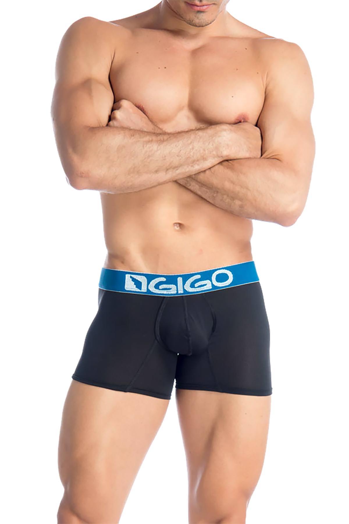 Gigo Black/Blue Trekking Long Boxer Brief