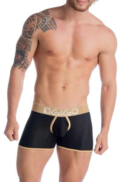 Gigo Black Capriati Long Boxer Brief