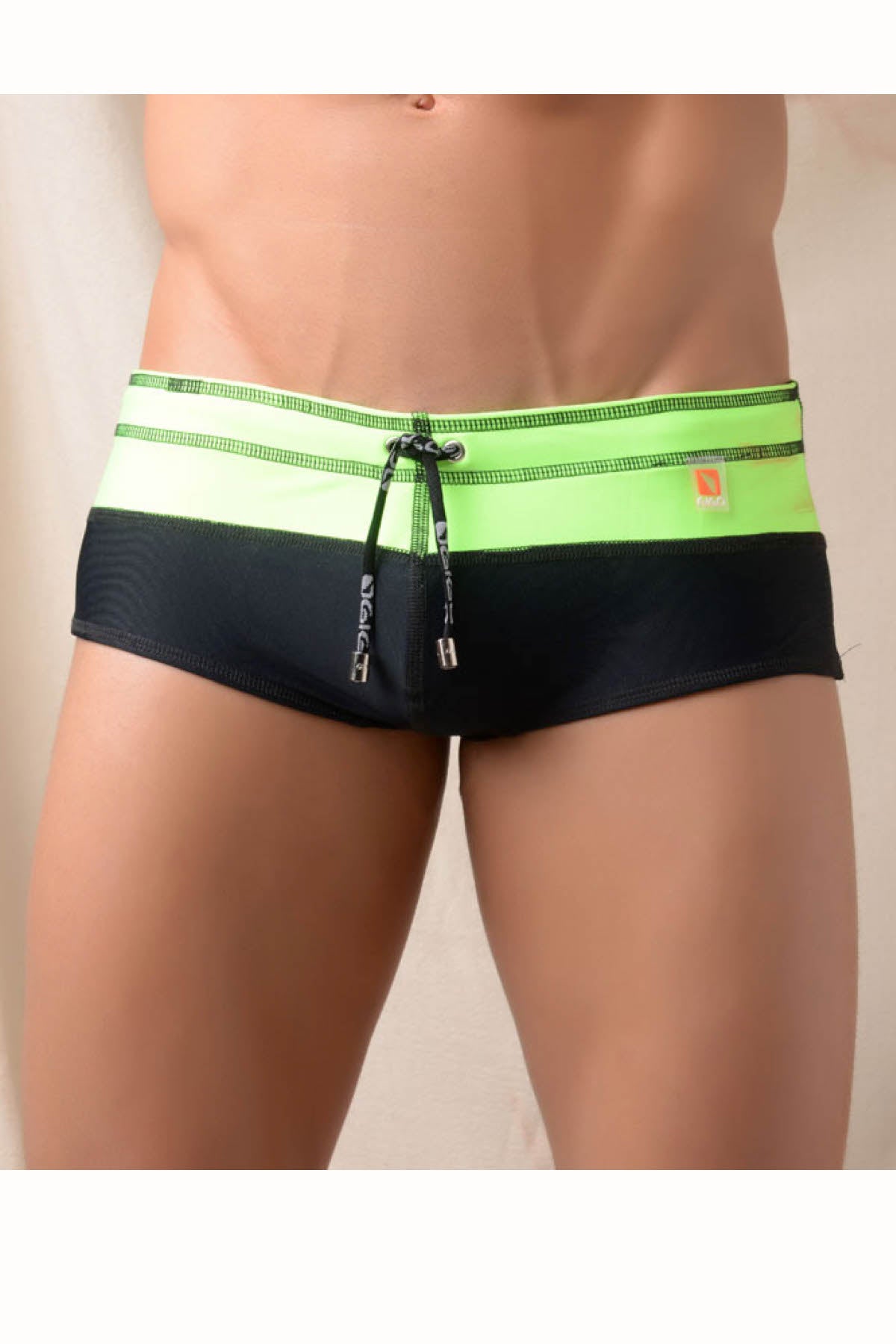 Gigo Black & Green Bi-Colour Swim Boxer
