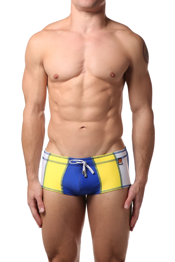 Gigo Blue Tri-Color Swim Boxer
