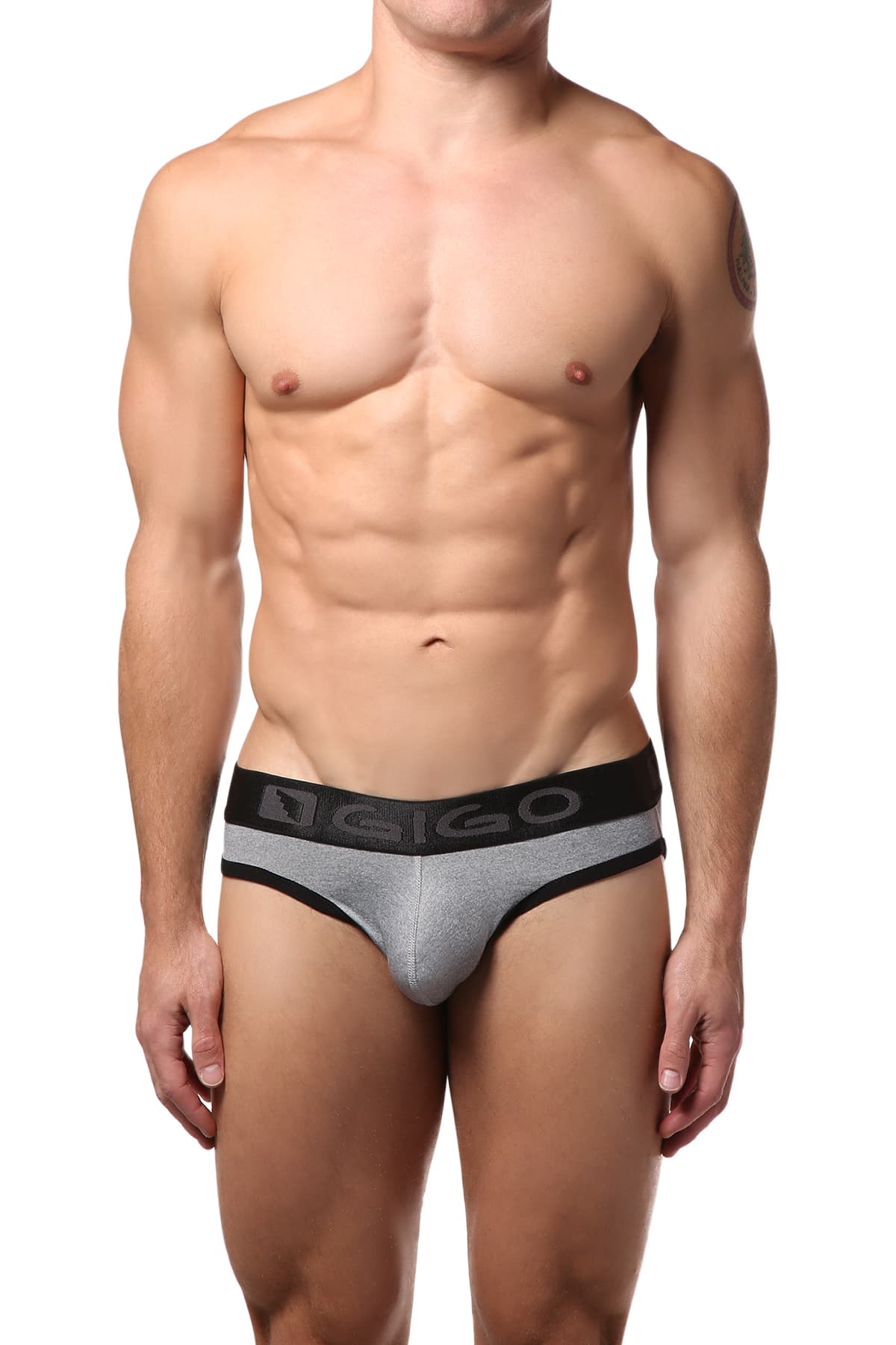Gigo Grey Pattern Jock-Brief