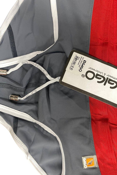 Gigo Hot Gray and Red Swim Brief