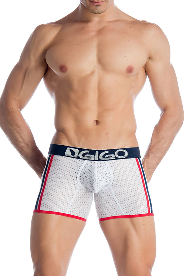 Gigo White Jokises Long Boxer Brief