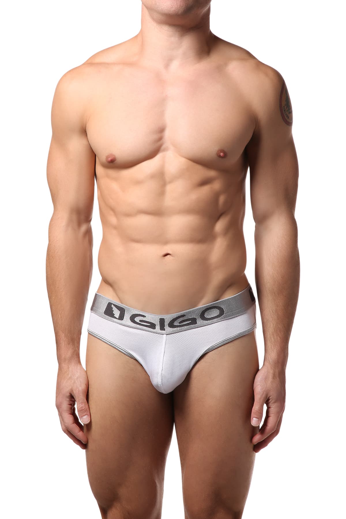 Gigo White Sheen Jock-Brief
