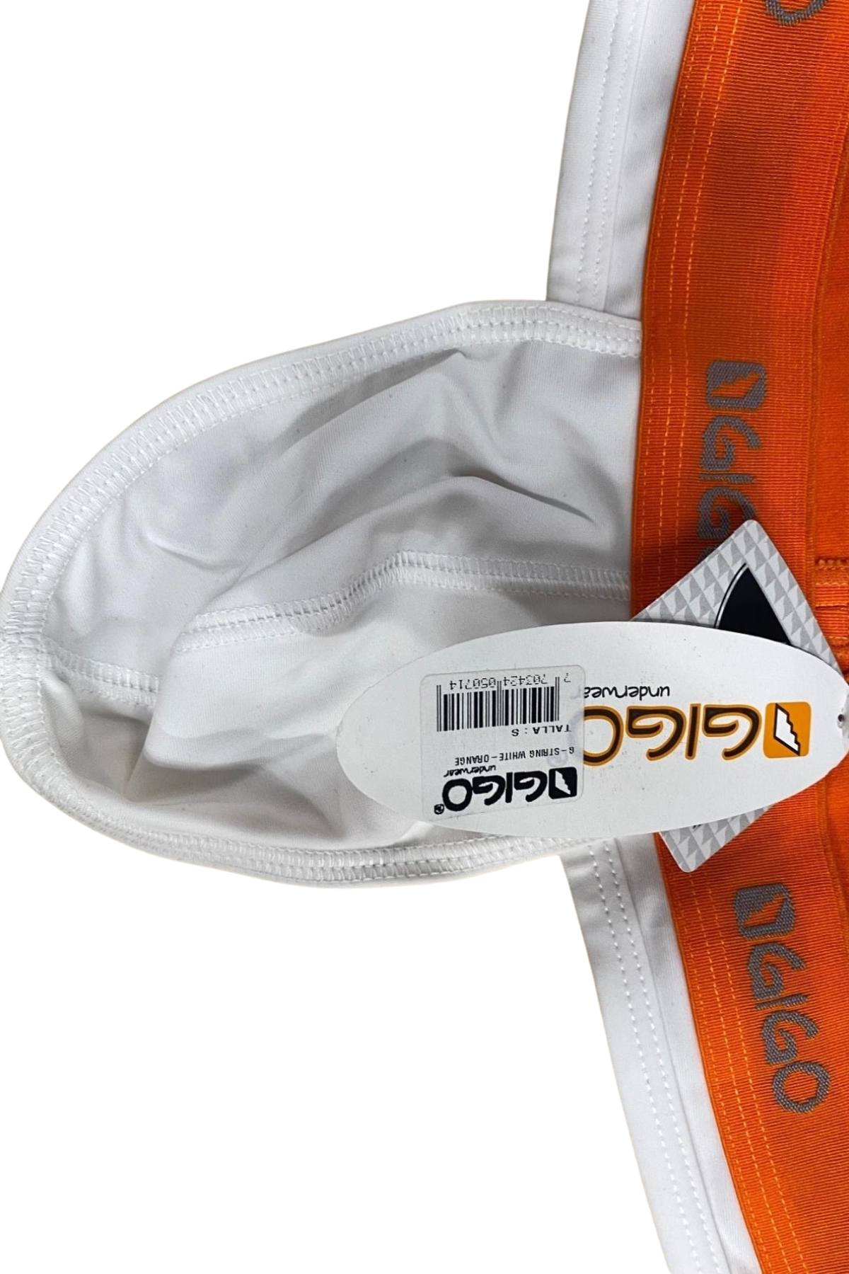 Gigo White and Orange G-String