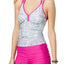 Go By Gossip 'Optical Fantasy' Racerback Tankini Top in Grey