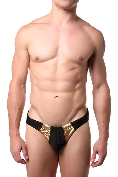 Go Softwear Black/Gold Santorini Swim Bikini Brief