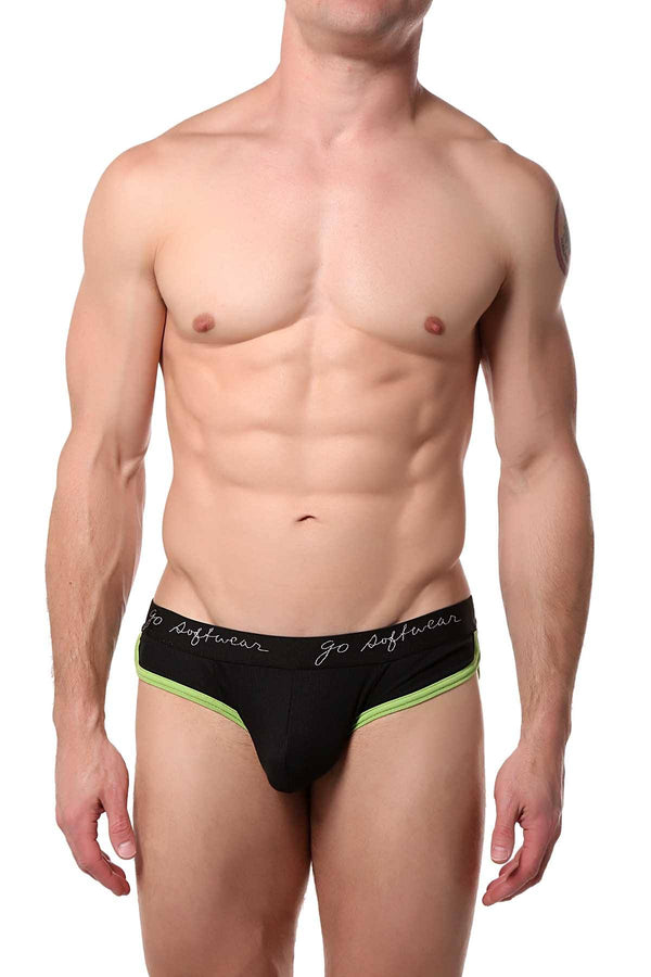 Go Softwear Black/Lime POP Midnight Athletic Brief
