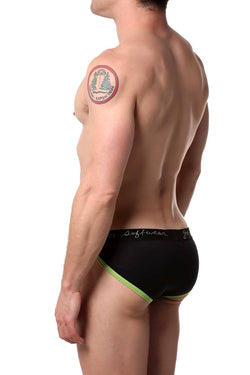 Go Softwear Black/Lime POP Midnight Athletic Brief thumbnail 3