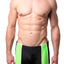 Go Softwear Black/Lime Tropix Pouch-Enhancer Square-Cut Swim Brief