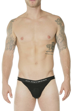 Go Softwear Black Male-Enhancer Double-Padded Pouch/Butt Bikini Brief thumbnail 1