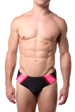 Go Softwear Black/Pink Tropix Swim Bikini Brief thumbnail 1