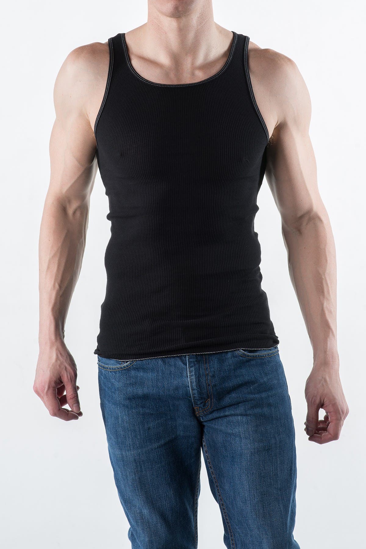 Go Softwear Black Rib Tank-Top