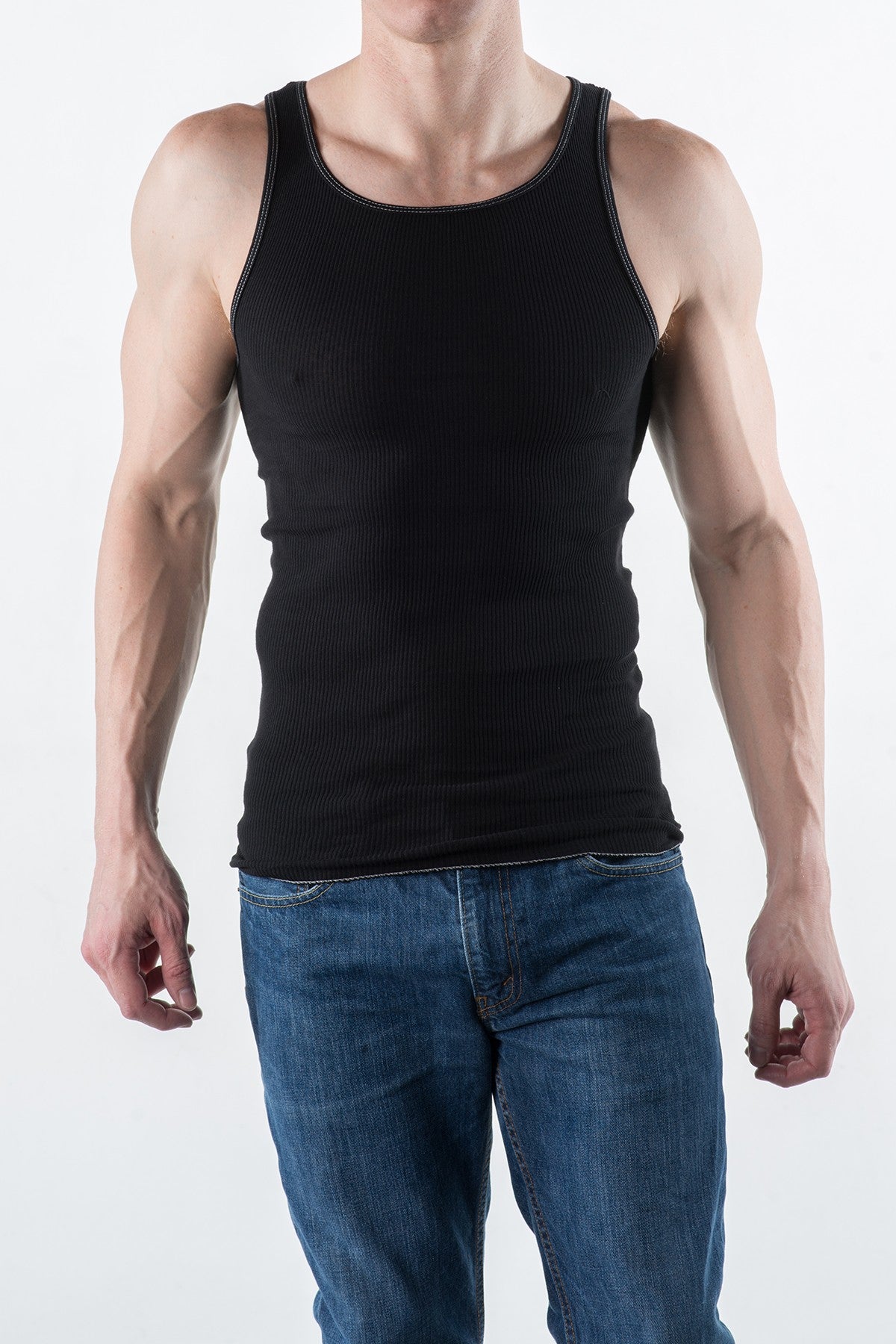 Go Softwear Black Rib Tank-Top