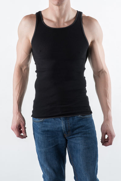 Go Softwear Black Rib Tank-Top