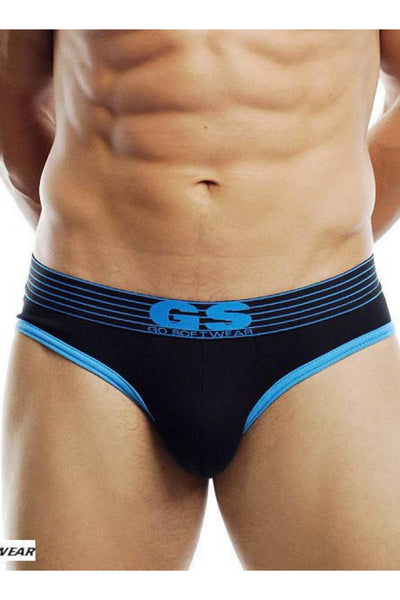 Go Softwear Black/Turquoise Pop-Noir Expose Jock-Brief