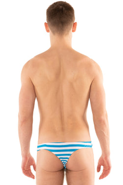 Go Softwear Malibu Blue Cabana Stripe Swim Thong thumbnail 3