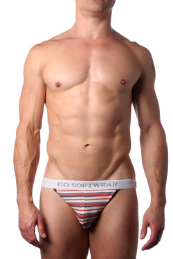 Go Softwear Mauve Monterey Stripe Jock thumbnail 1