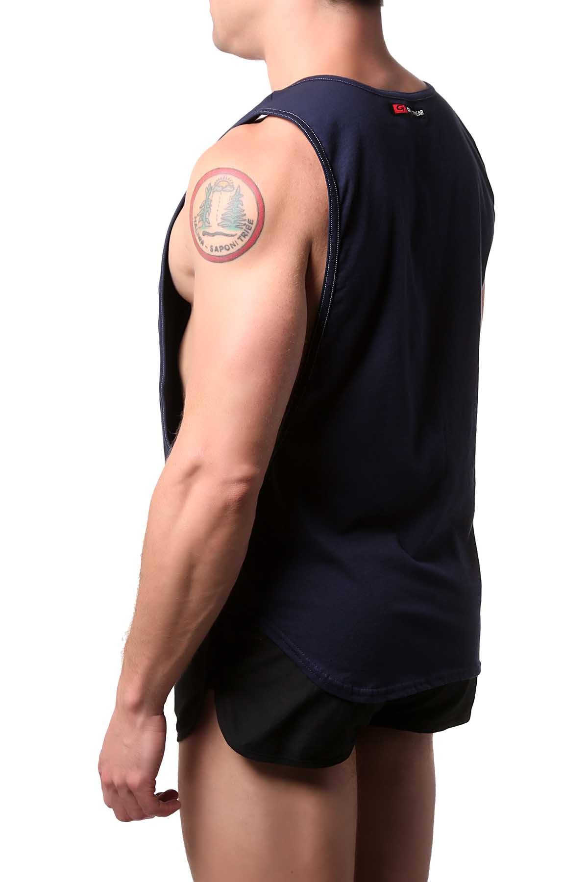 Go Softwear Navy-Blue Air Muscle Tee