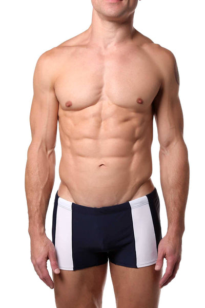 Go Softwear Navy/White Victor Square-Cut C-Ring Brief