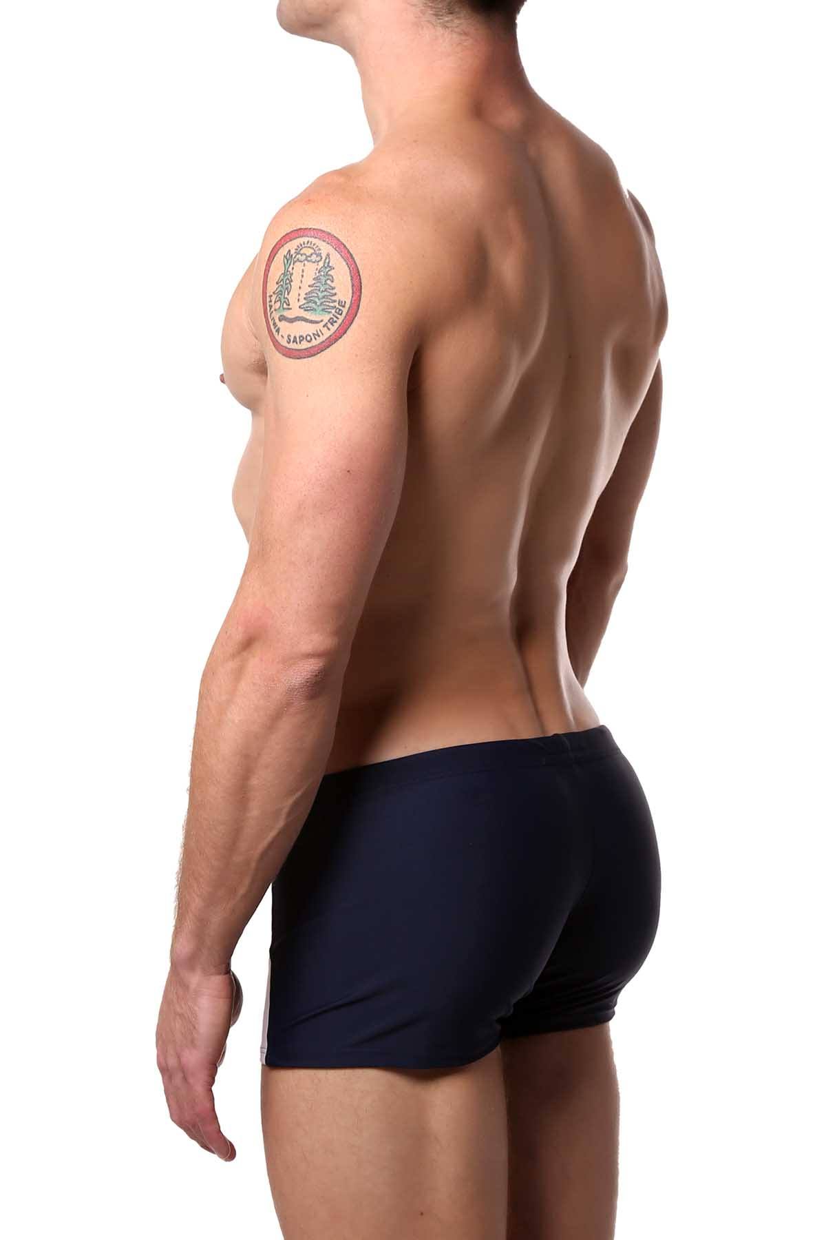Go Softwear Navy/White Victor Square-Cut C-Ring Brief