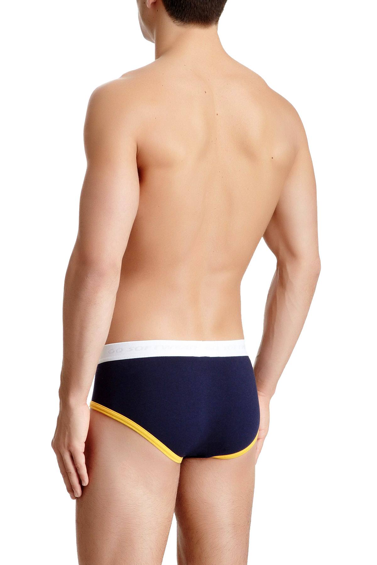 Go Softwear Navy/Yellow California Classic Boy Brief