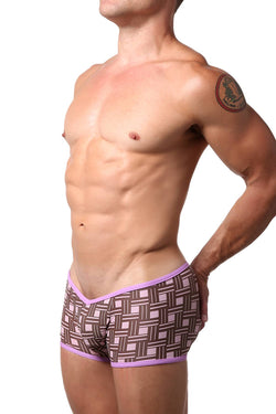 Go Softwear Pink Geo V-Front Square Cut Swim Bottom thumbnail 2