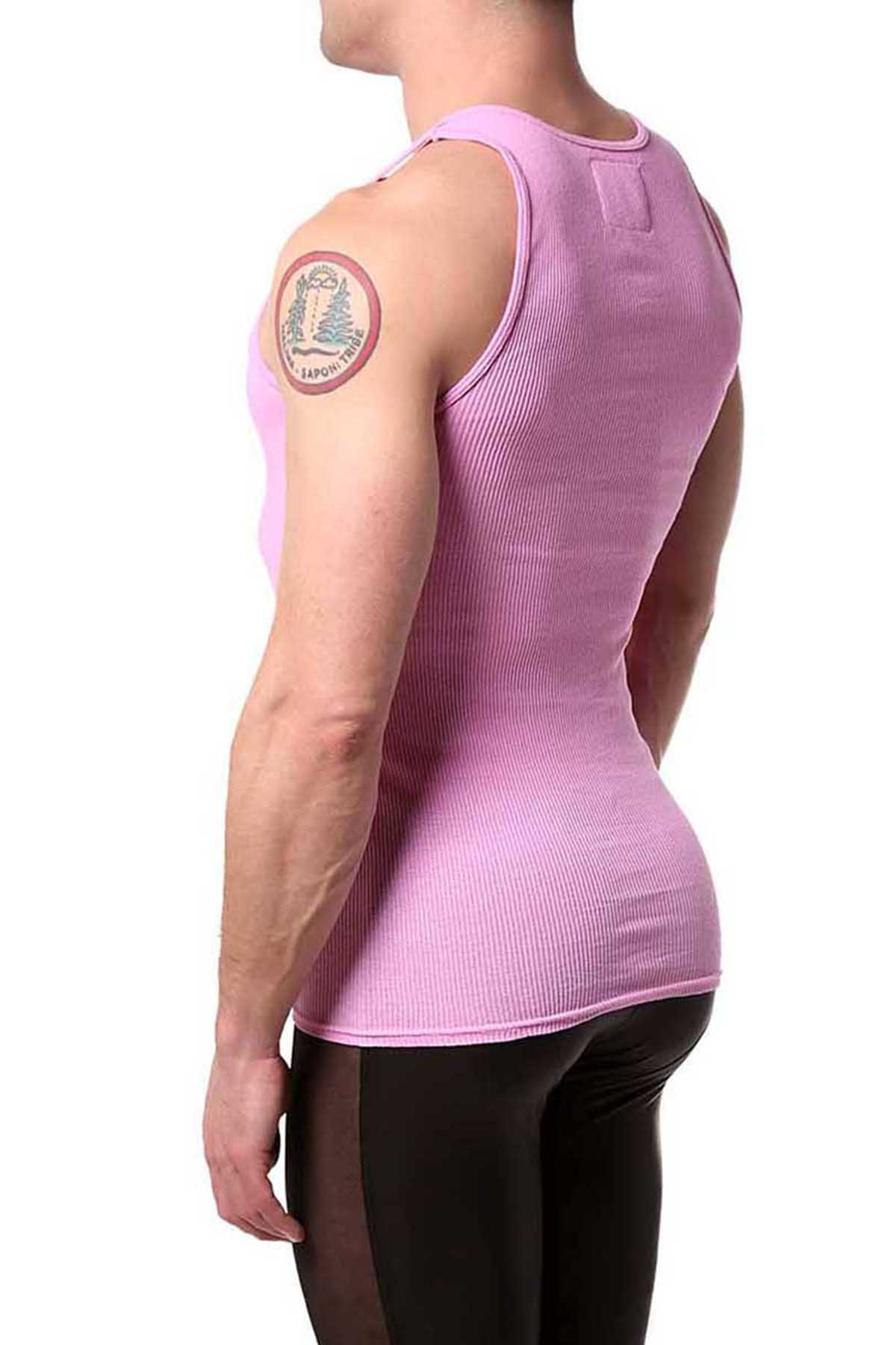 Go Softwear Pink Rib Tank-Top