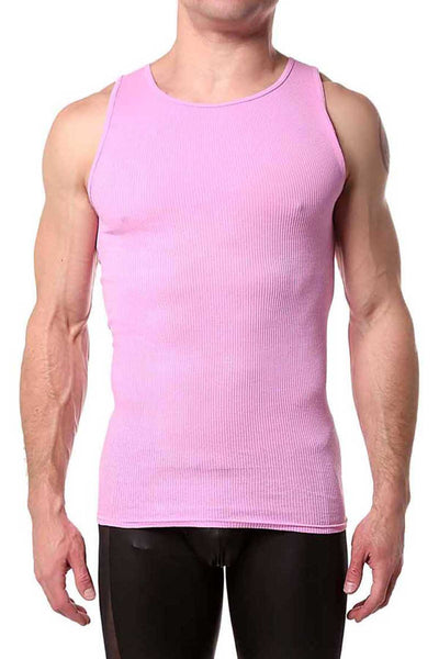 Go Softwear Pink Rib Tank-Top