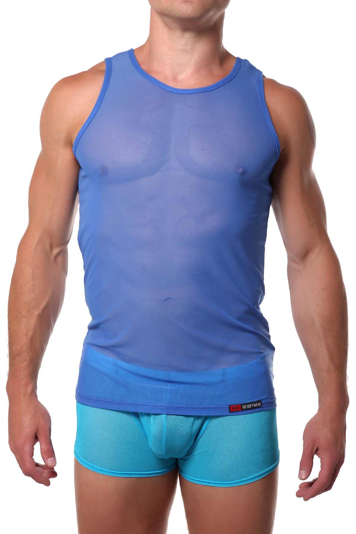 Go Softwear Royal Blue 4 Play Mesh Tank Top