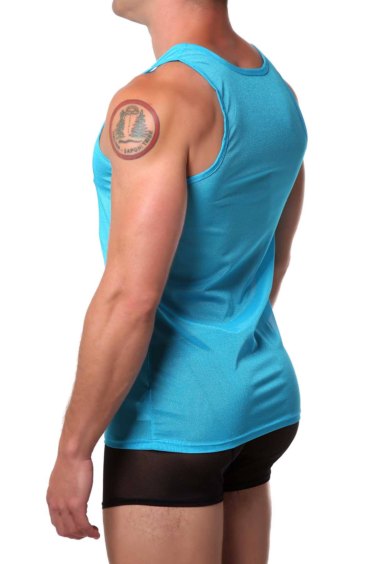 Go Softwear Turquoise 4 Play Mesh Tank Top