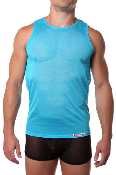 Go Softwear Turquoise 4 Play Mesh Tank Top