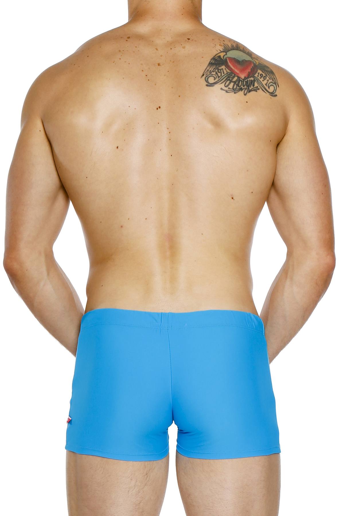 Go Softwear Turquoise Otto Enhancement Pouch Square Cut Swim Brief