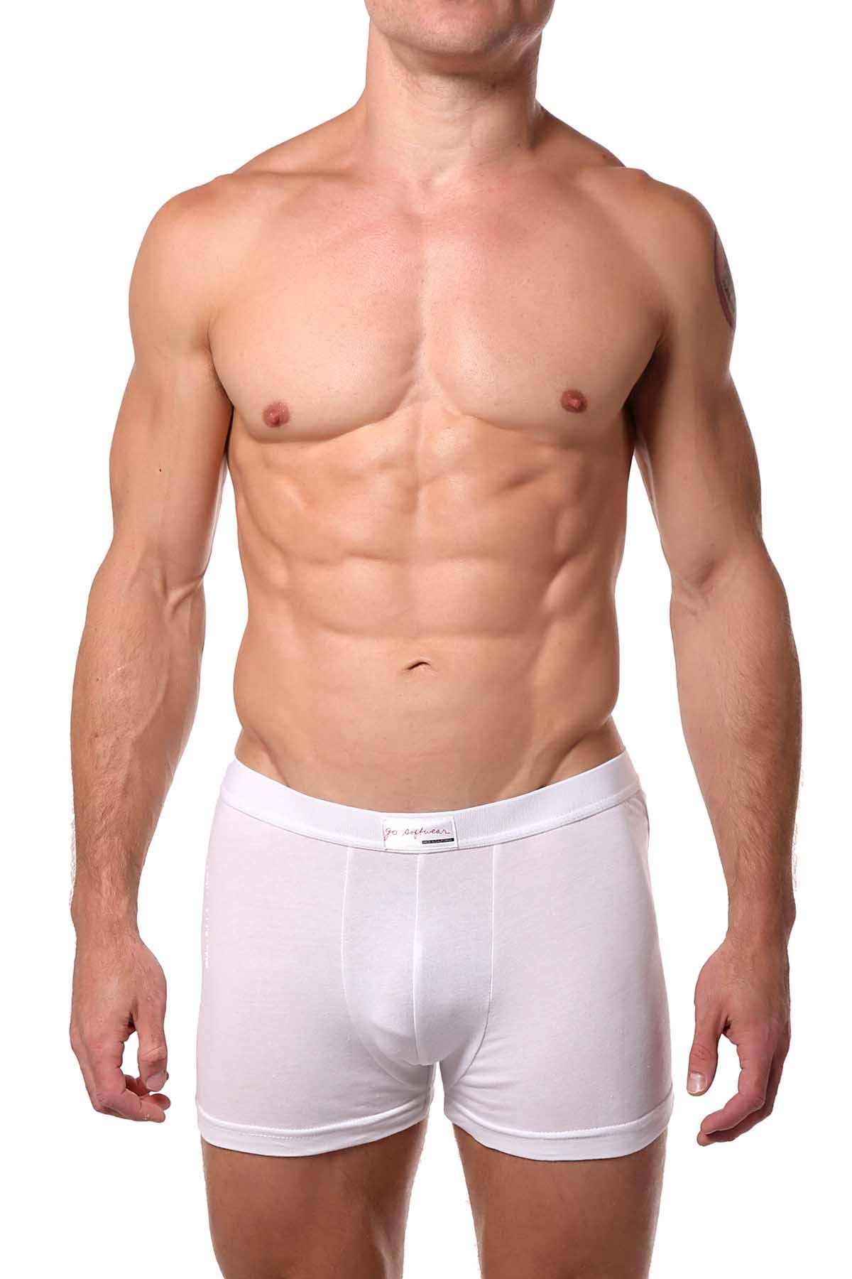 Go Softwear White Padded-Rear Boxer Brief