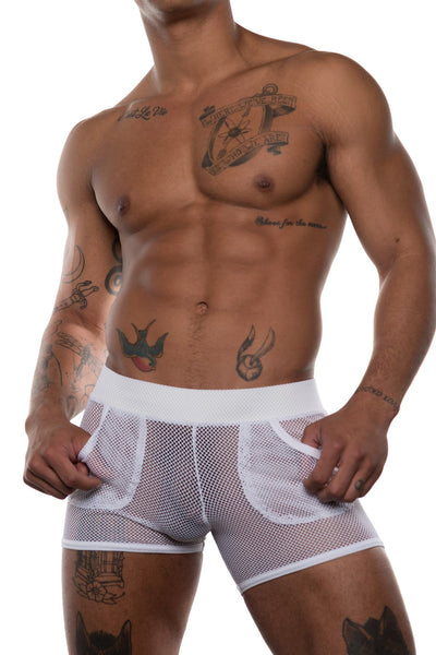 Go Softwear White Pool Party Mesh Shorts
